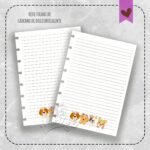 Refil Caderno de Disco Inteligente - Cachorrinho floral - MOD. 12