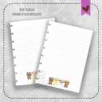 Refil Caderno de Disco Inteligente - Ursinhas Floral - MOD. 13