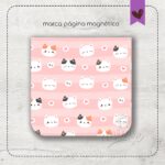 Mini marca páginas magnético - Coleção Gatinhos Kawaii 01