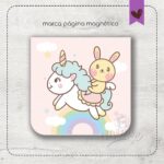 Mini marca páginas magnético - Coleção Unicórnio 02