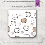 Mini marca páginas magnético - Coleção Gatinhos Kawaii 03