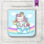 Mini marca páginas magnético - Coleção Unicórnio 04