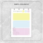 Refil Pautado Colorido Bloquinho de disco - A6