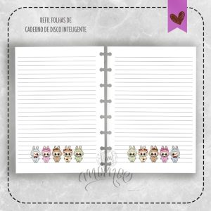 Refil Caderno de Disco Inteligente - Labubu
