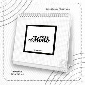 Calendário de Mesa Mono 2026