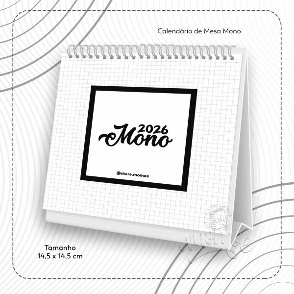 Calendário de Mesa Mono 2026 - Imagem 1