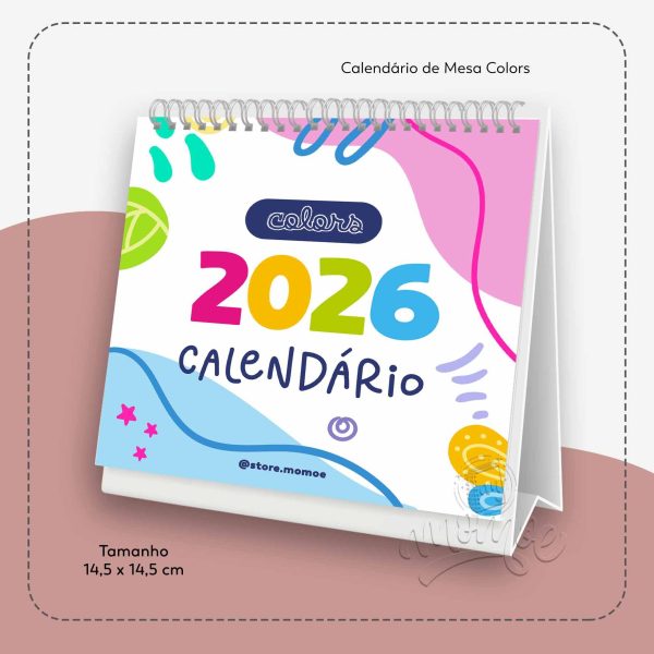 Calendário de Mesa Colors 2026 - Imagem 1