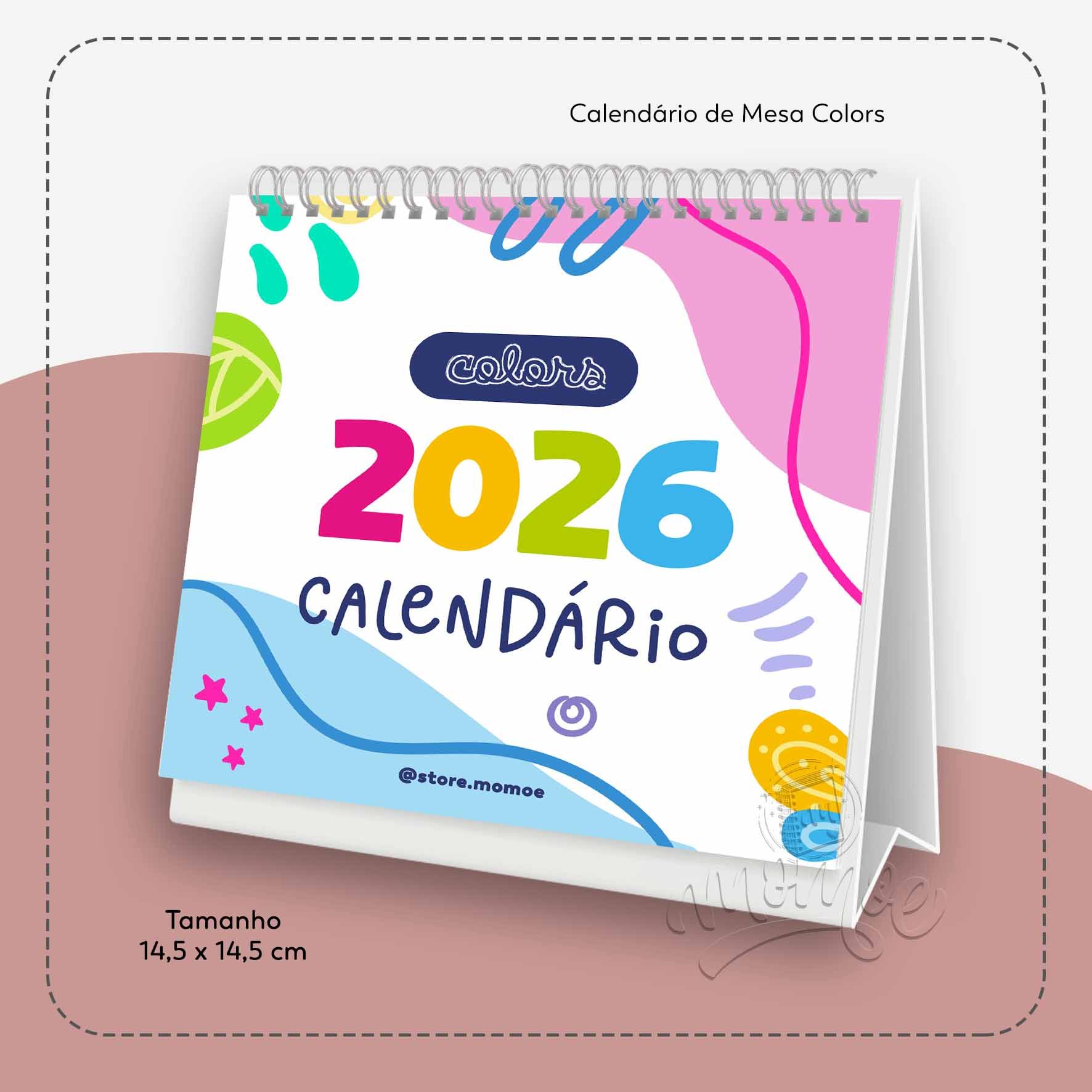 01 Calendário de Mesa Colors 2026 - Imagem 1