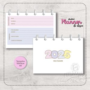 Mini Planner de disco 2026 - A6 Horizontal