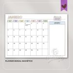 Planner Blocado Mensal Magnético Fun - Calendário de geladeira 2026