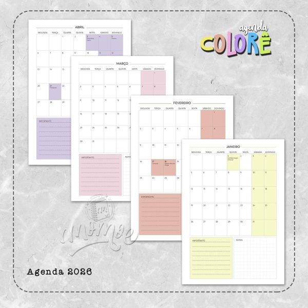 Agenda Colorê 2026 - Imagem 2