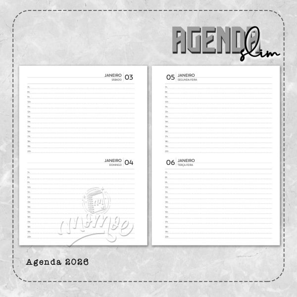 Agenda Slim 2026 - 2 dias por página - Imagem 4