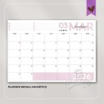 Planner Blocado Mensal Magnético - Calendário de geladeira 2026 - Imagem 3