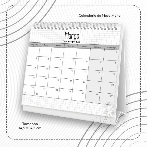 Calendário de Mesa Mono 2026 - Imagem 4