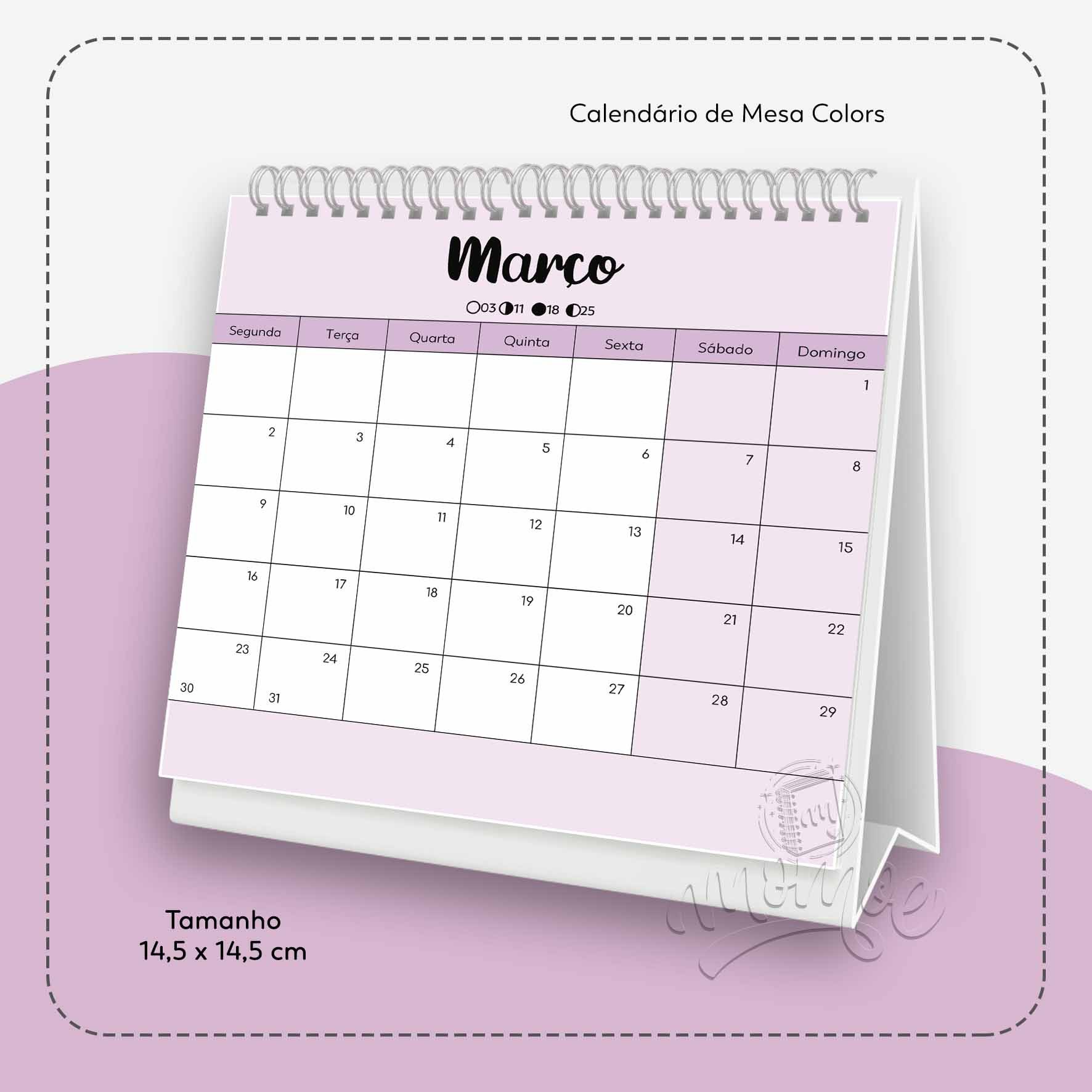 04 Calendário de Mesa Colors 2026 - Imagem 4