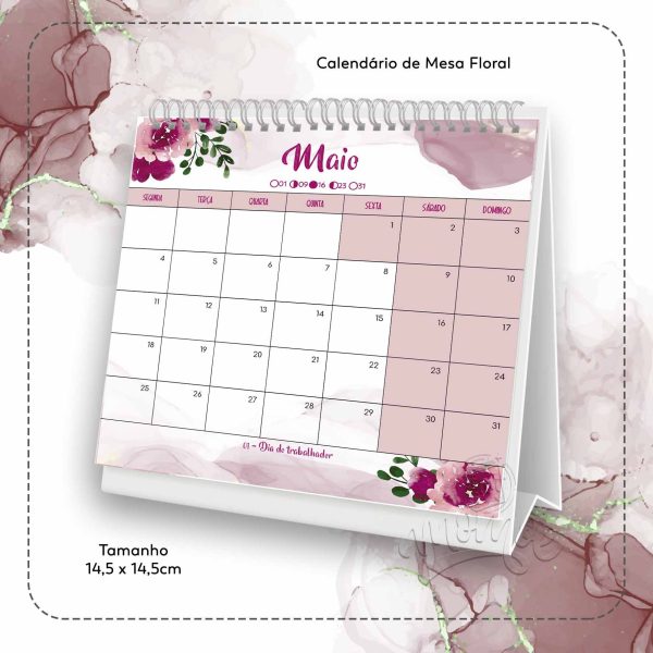 Calendário de Mesa Floral 2026 - Imagem 6