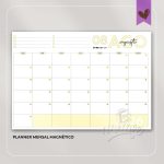 Planner Blocado Mensal Magnético - Calendário de geladeira 2026 - Imagem 8