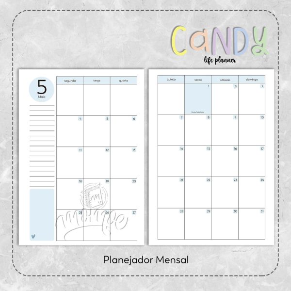Refil Candy Life Planner 2026 - tamanho A5 - Imagem 9