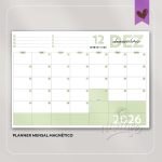 Planner Blocado Mensal Magnético - Calendário de geladeira 2026 - Imagem 12
