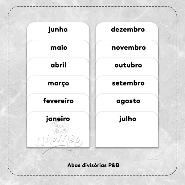 Abas divisórias P&B - Imagem 1