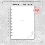 Mini Agenda 2026 - A6 Rosa